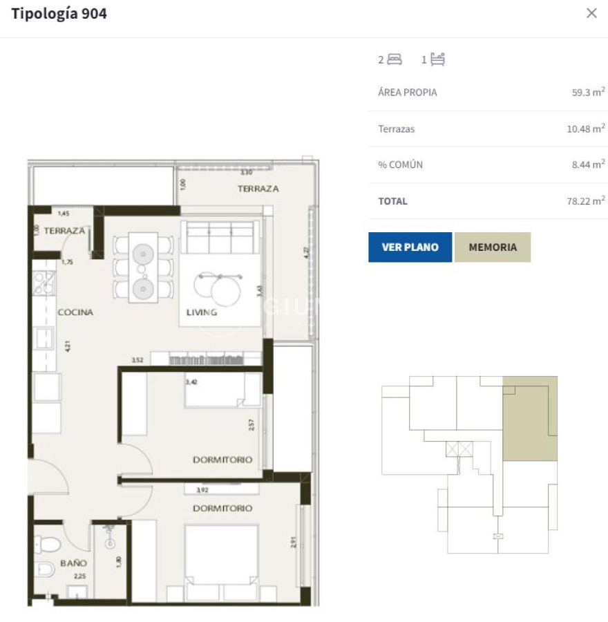 Apartamento ID.709 - Venta Apartamento 2 Dormitorios Horus Art 4. - Barrio Sur