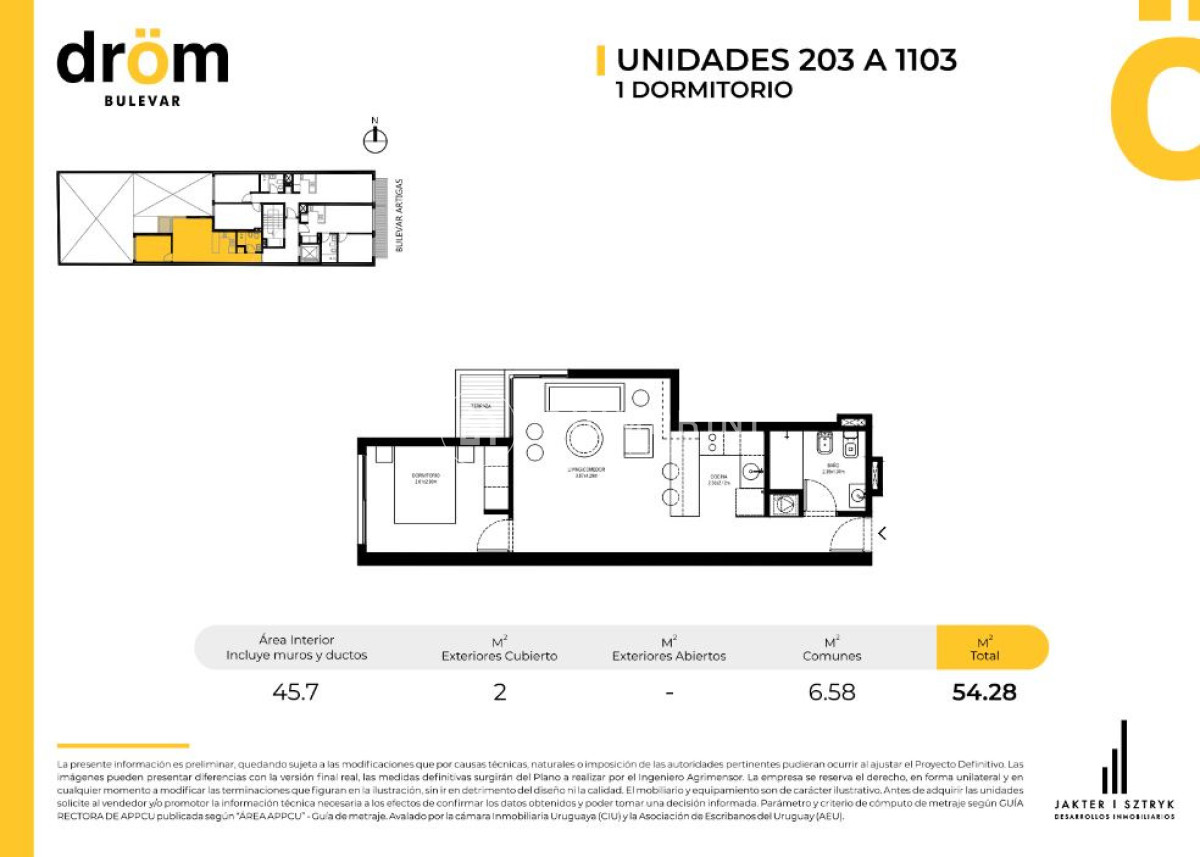 Apartamento ID.607 - Venta Apartamento 1 Dormitorio - Cordón - Drom Bulevar