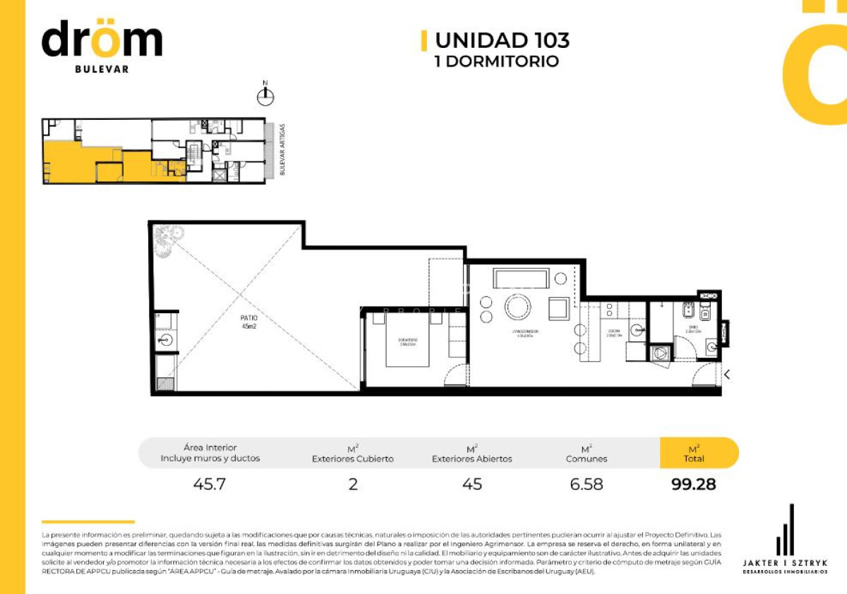 Apartamento ID.610 - Venta Apartamento 1 Dormitorio - Cordón - DROM