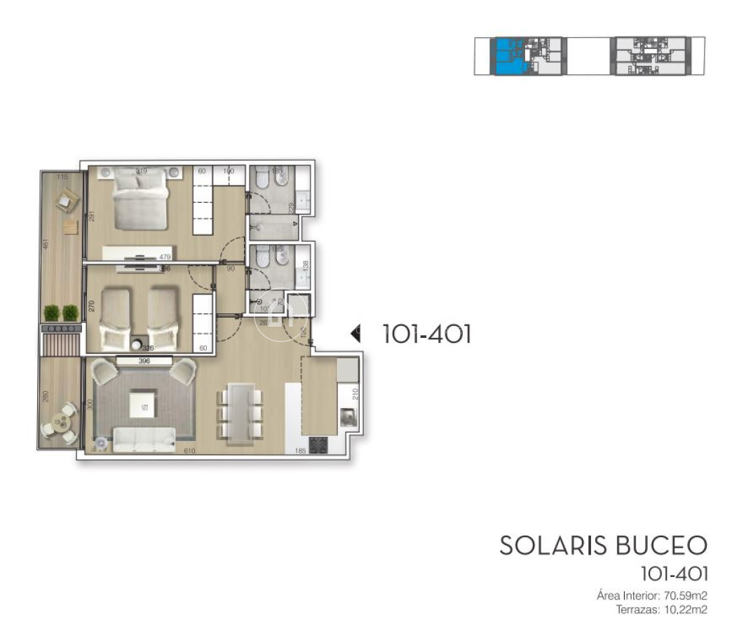 Apartamento ID.758 - Venta apartamento en Solaris Buceo 2 dormitorios - A estrenar - Buceo