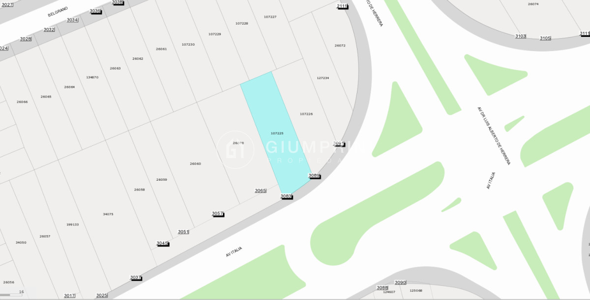 Terreno ID.695 - Venta terreno de 468 m2 Av Italia y Luis A de Herrera