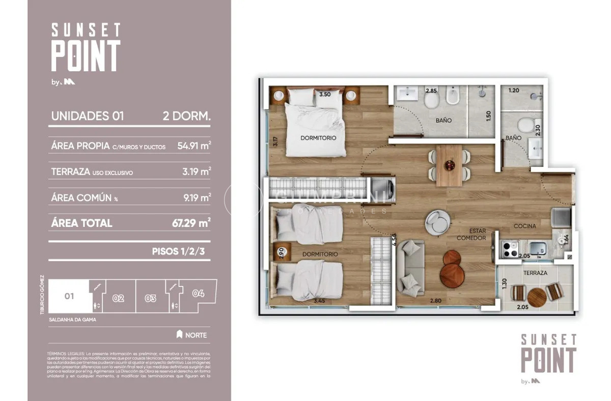 Apartamento ID.995 - Venta Apartamento 2 Dormitorios - Buceo - Sunset Point