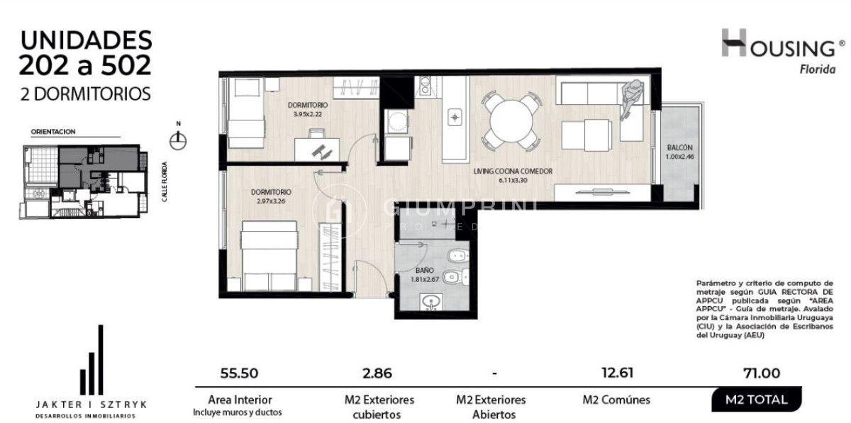 Apartamento ID.1062 - Venta apartamento 2 dormitorios - Housing Florida