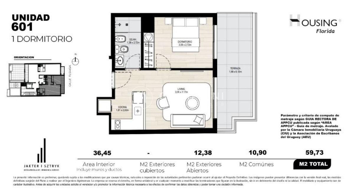 Apartamento ID.1062 - Venta apartamento 2 dormitorios - Housing Florida