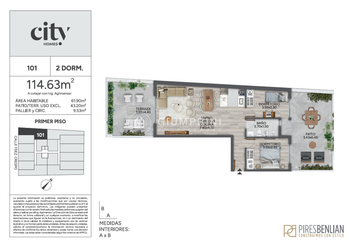 Apartamento ID.1290 - Venta apartamento monoambiente - City Home - Cordón