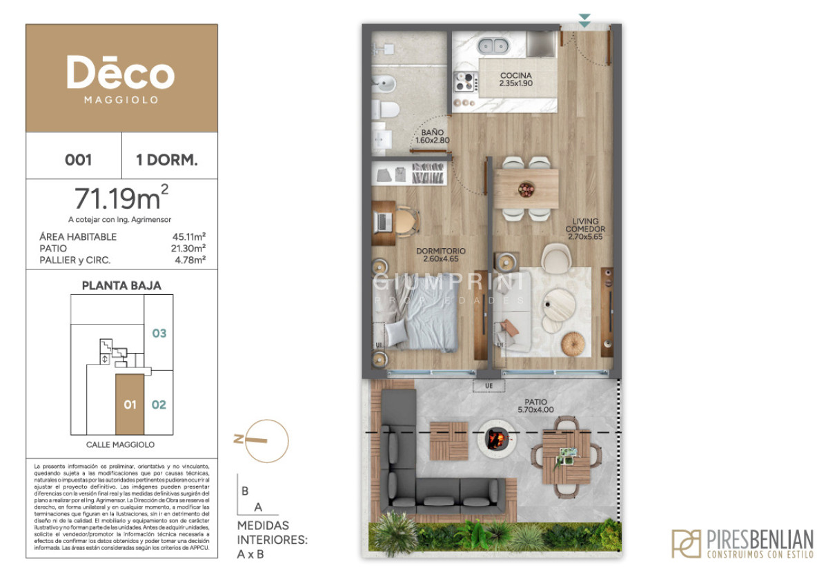 Apartamento ID.1138 - Venta apartamento 2 dormitorios - Deco Maggiolo - Parque Rodo