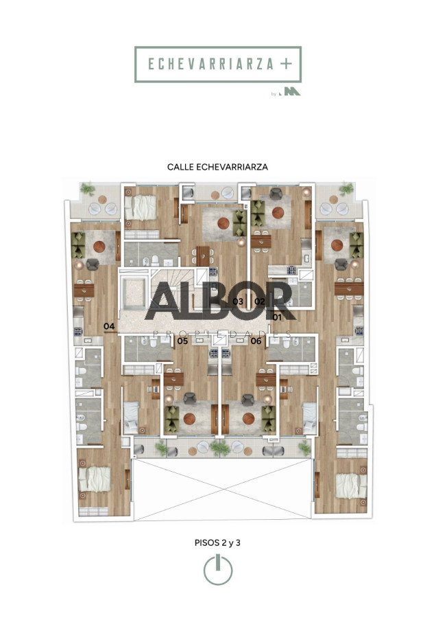 Apartamento ID.1042 - Venta Apartamento 2 dormitorios - Pocitos Nuevo - Echevarriarza +
