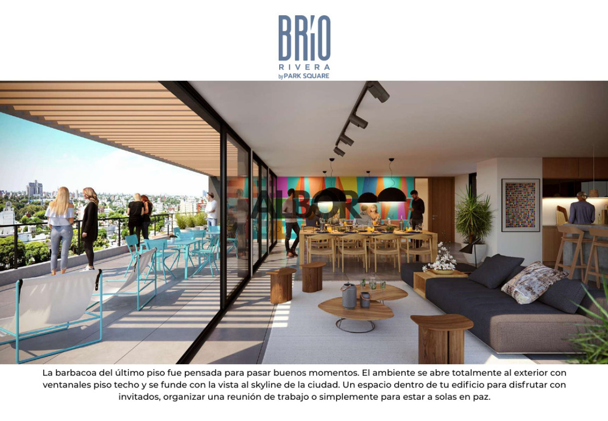 Apartamento ID.1328 - Venta apartamento 2 dormitorios - Terraza - Pocitos - Brio Rivera