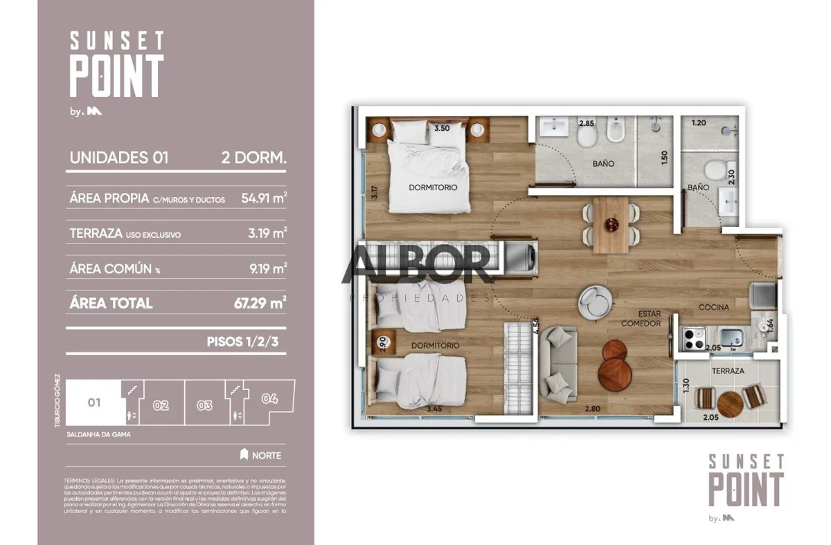 Apartamento ID.1037 - Venta Apartamento 2 Dormitorios - Buceo - Sunset Point
