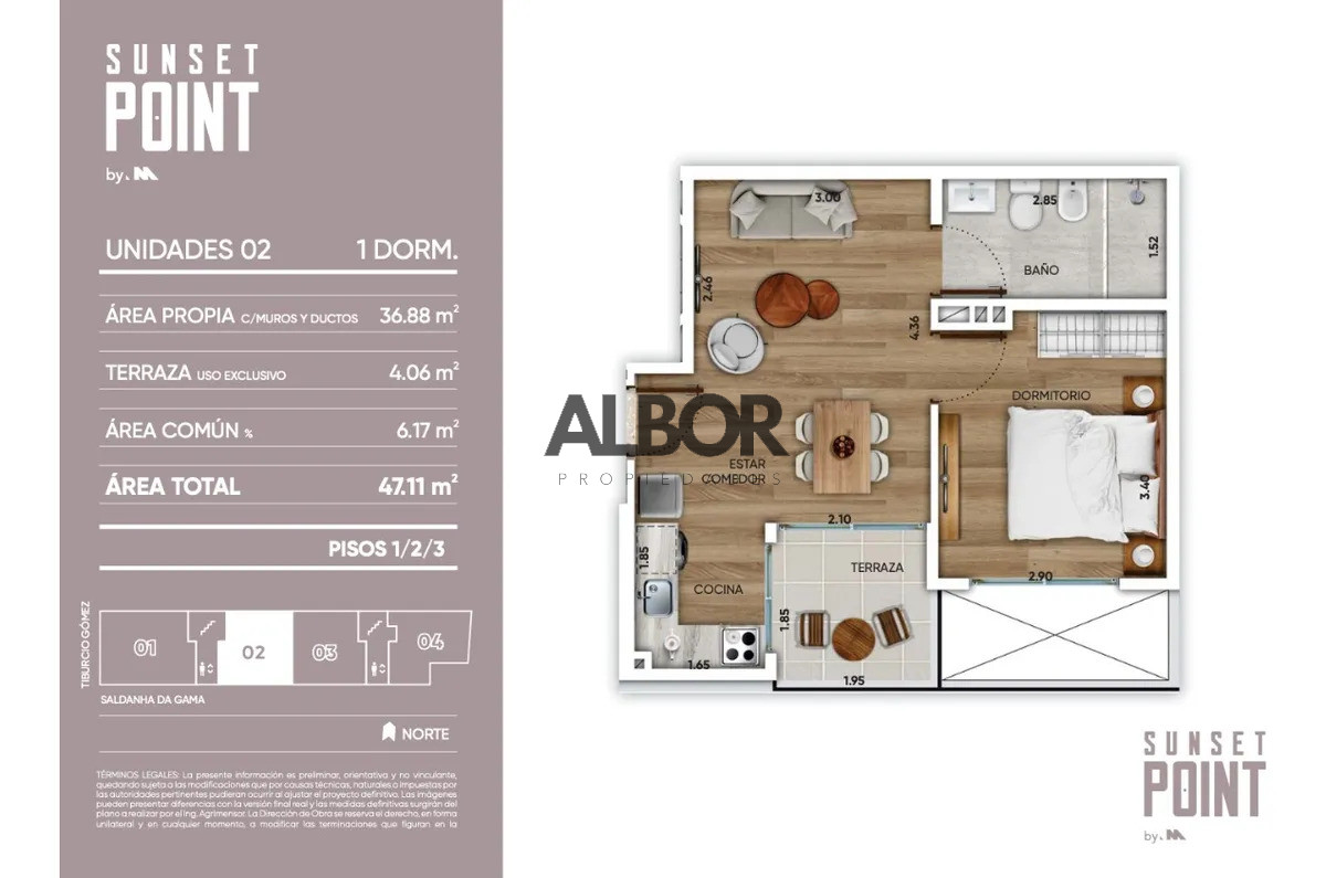 Apartamento ID.1037 - Venta Apartamento 2 Dormitorios - Buceo - Sunset Point