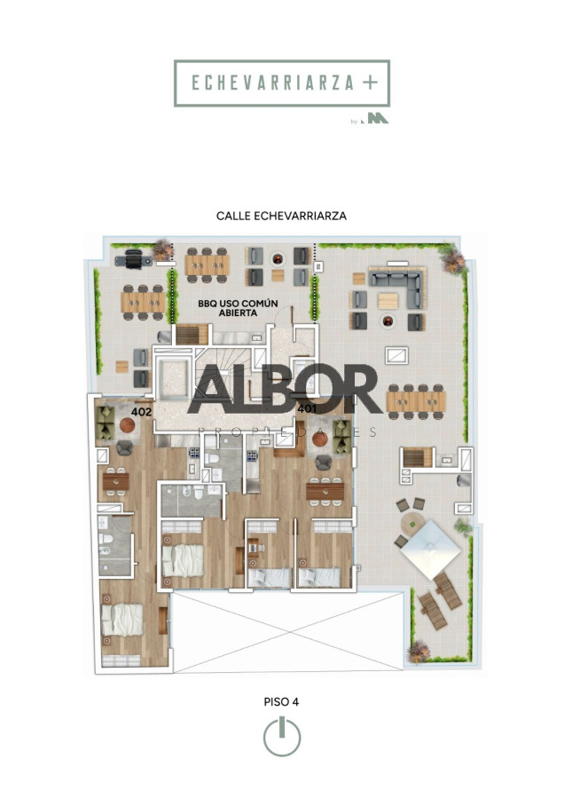 Apartamento ID.1042 - Venta Apartamento 2 dormitorios - Pocitos Nuevo - Echevarriarza +