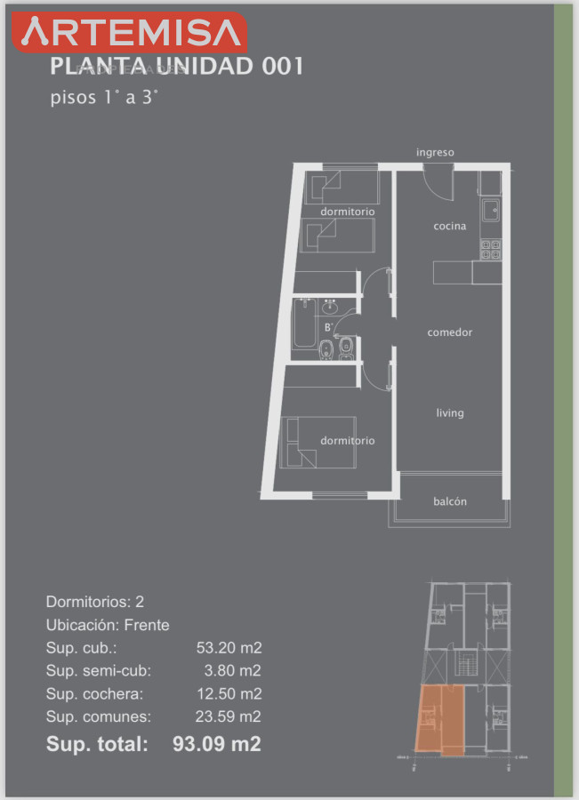Apartamento ID.577 - Oportunidad, a estrenatr- 2 dormitorios