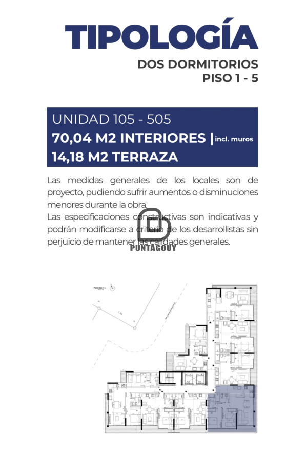 Apartamento ID.1781 - VENTA EN POZO, unidades 1 y 2 dormitorios