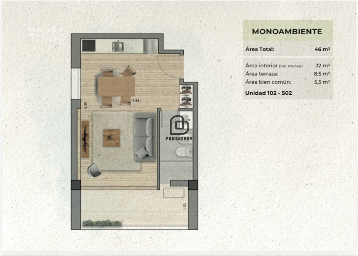 Apartamento ID.7605 - Unidad en desarrollo en Punta del Este - inversión estratégica con proyección de valorización