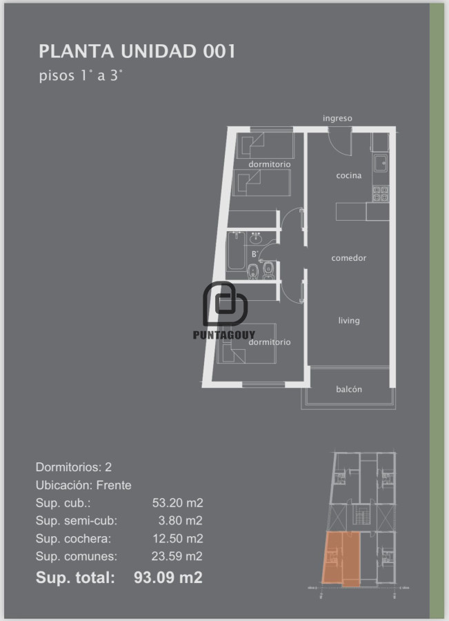 Apartamento ID.1285 - Oportunidad, a estrenatr- 2 dormitorios