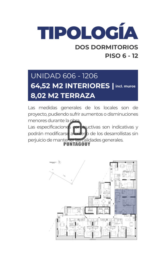 Apartamento ID.1781 - VENTA EN POZO, unidades 1 y 2 dormitorios