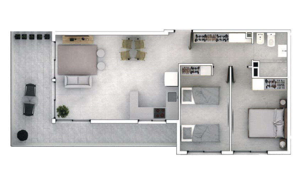 Apartamento ID.1832/ - Volta 2. Uno y dos dormitorios