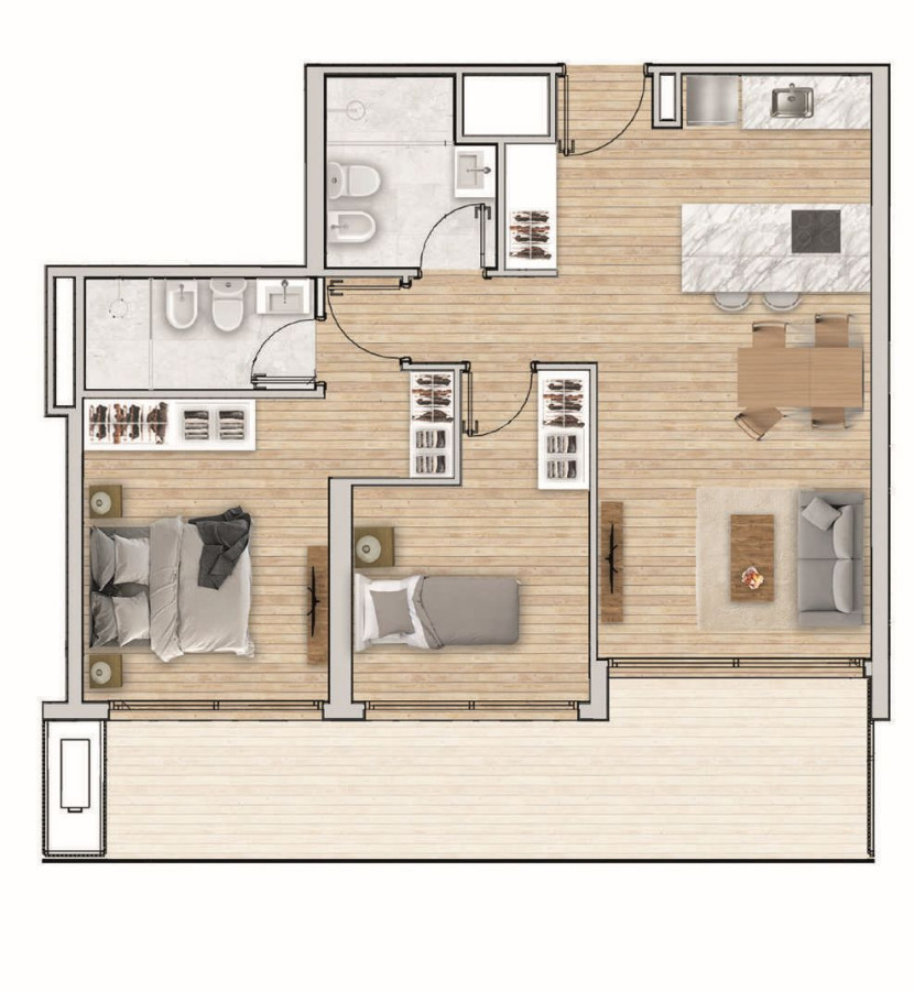 Apartamento ID.2350/ - Mansa Forest 2 dormitorios. Ultimas unidades. Entrega cercana