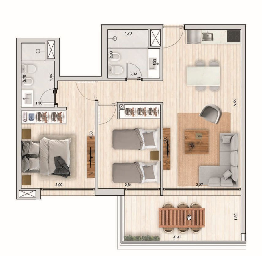 Apartamento ID.2352/ - Parada Brava 31, 2 dormitorios