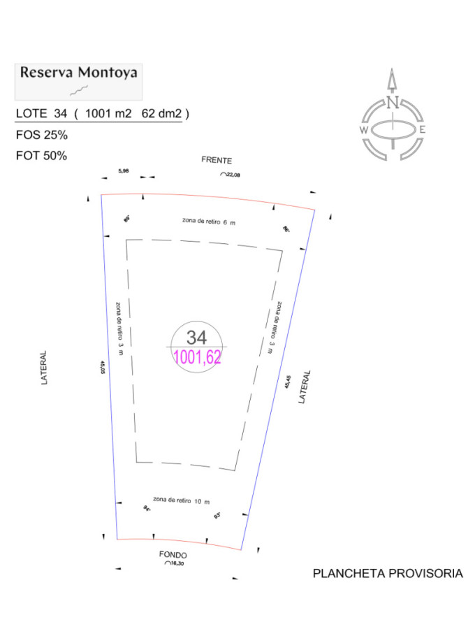 Terreno ID.2231 - LOTE EN RESERVA MONTOYA 