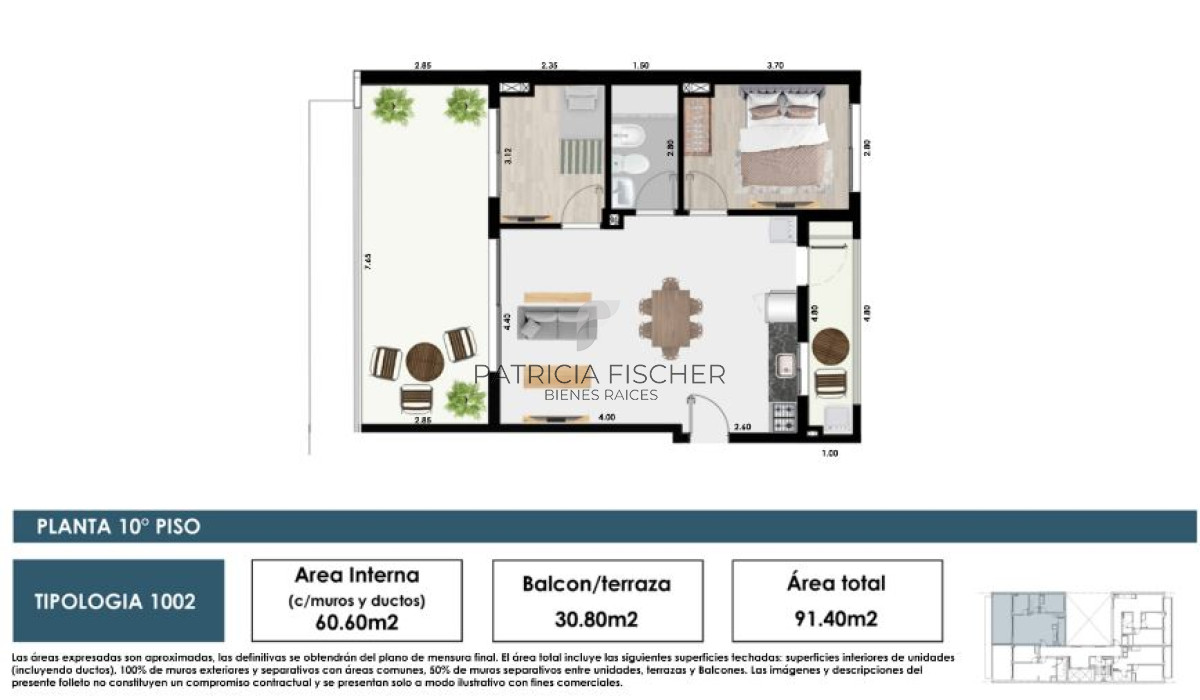 Apartamento ID.71 - Donde todo sucede - Venta Ap. Cordón 2D Terraza 31m2 Piso alto Amenities Ley VIS