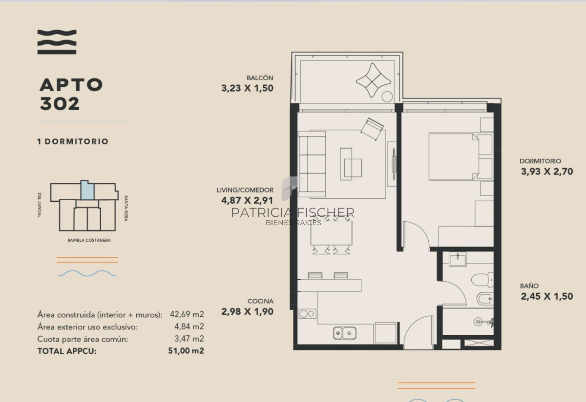 Apartamento ID.46 - Vive el Sueño Frente al Mar - Venta Ap.Ciudad de la Costa 1D lavadero Terraza gge frente a playa Amenities Ley ANV