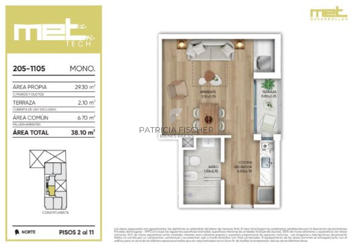 Apartamento ID.123 - Vivi Cordón - Venta Ap.Cordon Monoambiente Terraza Amenities Promo