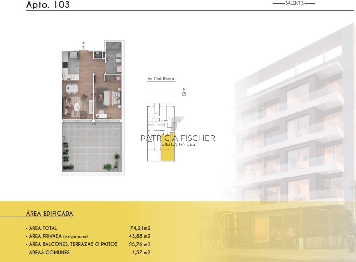 Apartamento ID.77 - Diseño, confort y exclusividad - Venta Ap.Malvin Sur 1D Patio 400m de la playa 