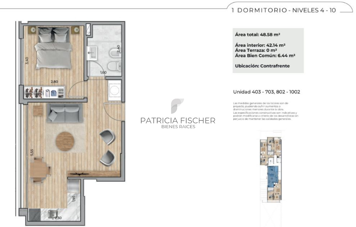 Apartamento ID.135 - Vivi Punta Carretas - Venta Ap.Punta Carretas 1D Piso 4 Amenities 