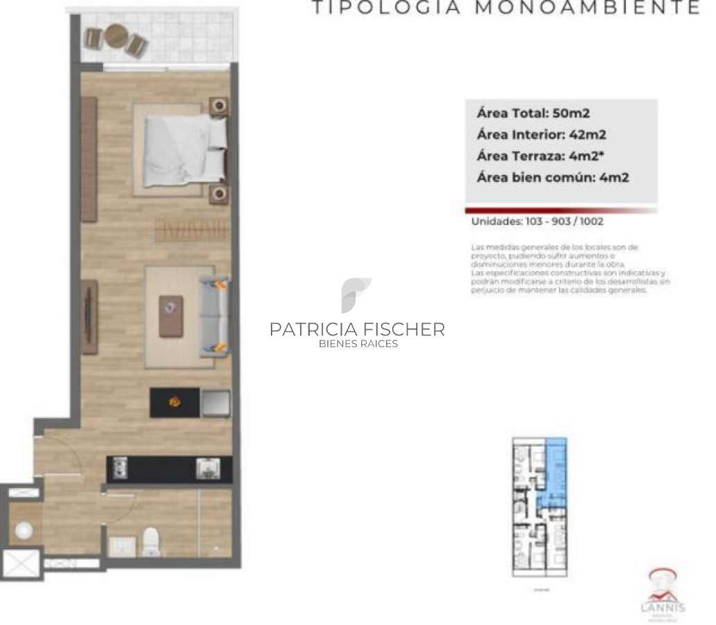 Apartamento ID.105 - Inverti en Pocitos - Venta Ap.Loft Pocitos Terraza piso alto Amenities 