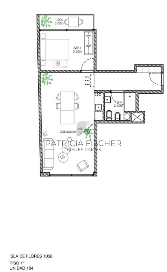 Apartamento ID.22 - Diseño - Venta Ap.Palermo 1D frente Amenities LEY ANV