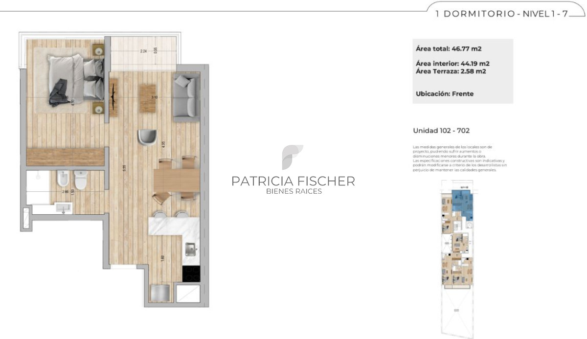 Apartamento ID.136 - Vivi Punta Carretas - Venta Ap.P.Carretas 1D Terraza Amenities 