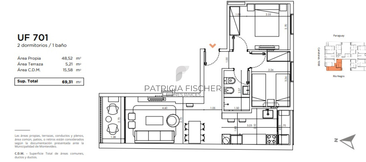 Apartamento ID.11 - El futuro esta aqui - Venta Ap.Barrio Sur 2D 1B Terraza Amenities LEY ANV