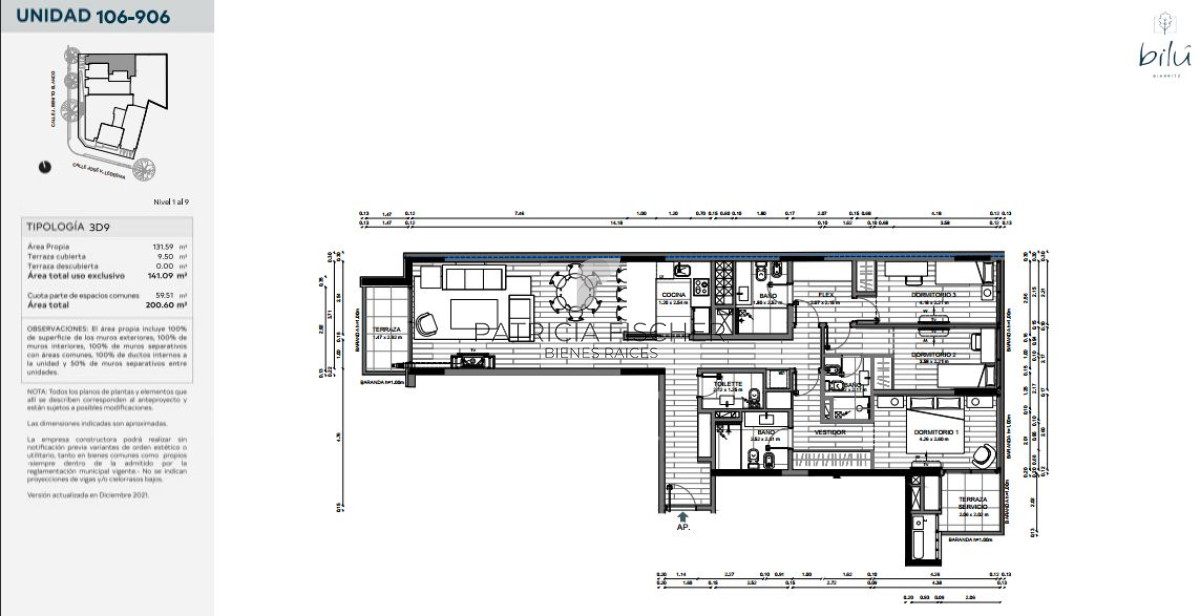 Apartamento ID.117 - Lujo y diseño - Venta Ap. Pocitos 3 Suites 4B frente garage doble Terrazas Amenities 