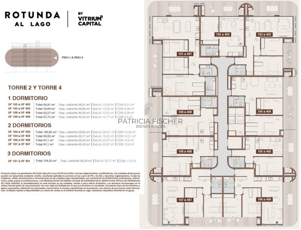 Apartamento ID.120 - La mejor vista al lago - Venta Ap.C.de la Costa 2D Terraza Amenities Ley ANV 