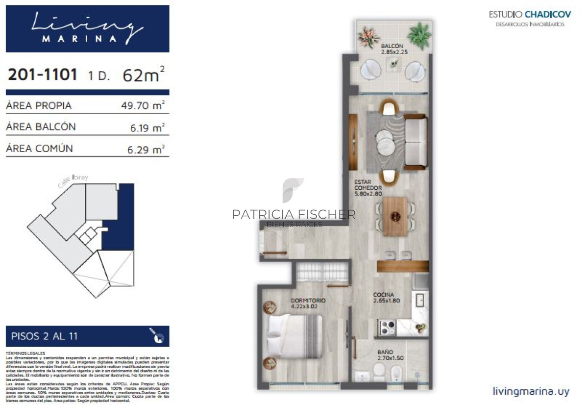 Apartamento ID.31 - Punta Carretas con estilo - Venta Ap.Punta Carretas 1D Terraza piso alto Amenities ULTIMAS UNIDADES