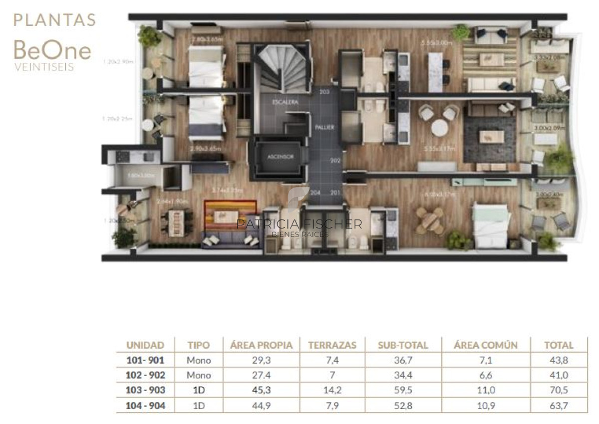 Apartamento ID.92 - Inversión Inteligente Venta Pocitos 1D Piso alto gran terraza Amenities CON RENTA