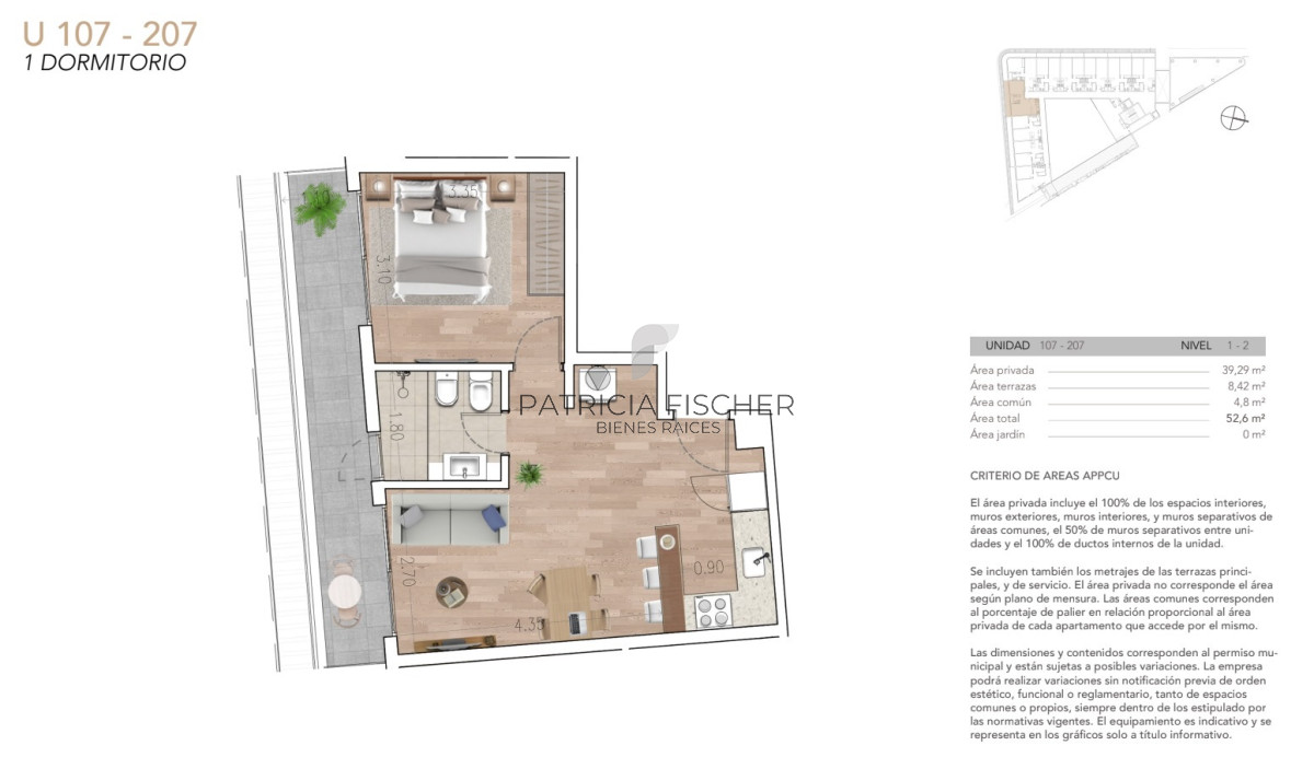 Apartamento ID.160 - Cerca de todo Venta Av.de las Americas 1D amplia Terraza Amenities 