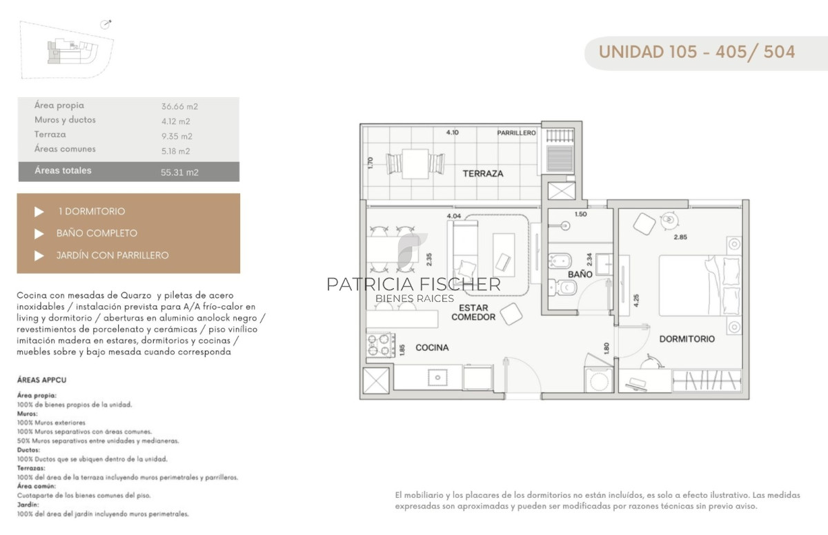 Apartamento ID.116 - Cerca de todo sin renunciar al verde - Venta Ap.Ciudad de la Costa 1D Terraza con parrillero Amenities