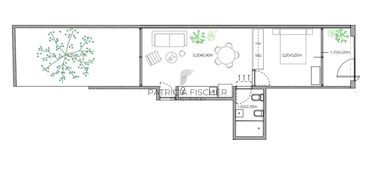 Apartamento ID.22 - Diseño - Venta Ap.Palermo 1D frente terraza 25m2 Amenities LEY ANV