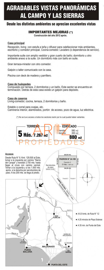 Chacra ID.2427 - Venta Chacra con construcción en Pueblo Edén Maldonado