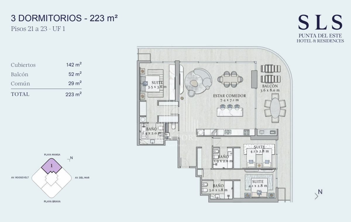 Apartamento ID.38 - Apartamento de 3 dormitorios en pozo situado en la brava ideal para inversor