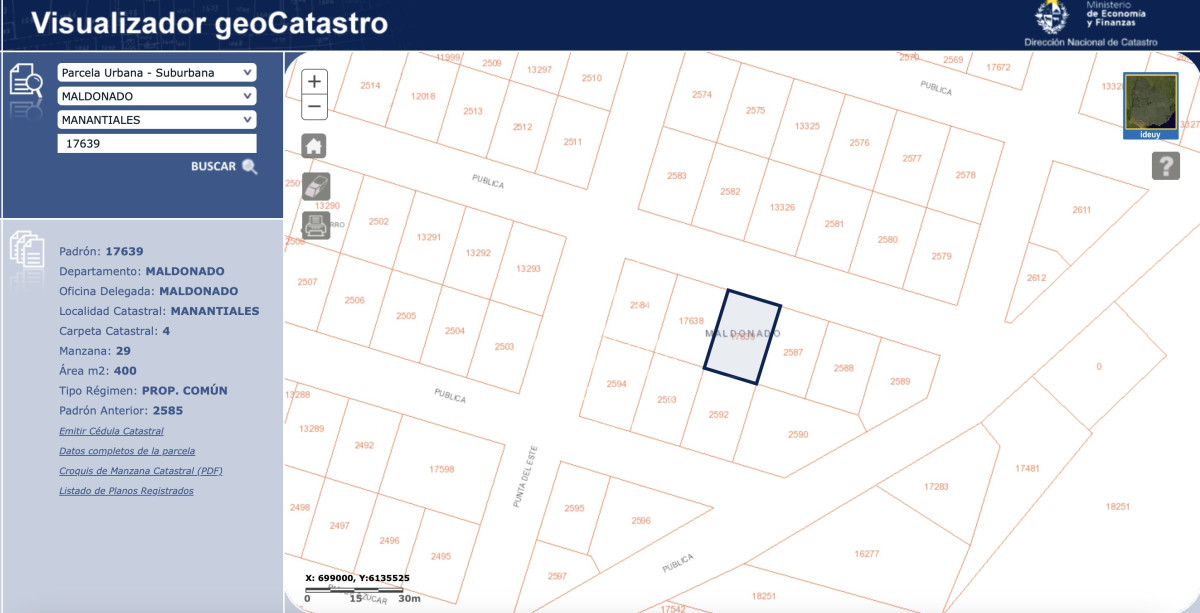 Terreno ID.20 - Terreno de 400 mts a cuadras de las playas de Manantiales.