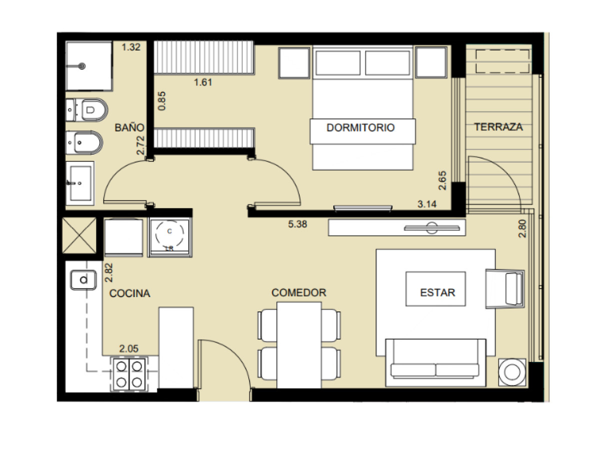 Apartamento en Roosevelt