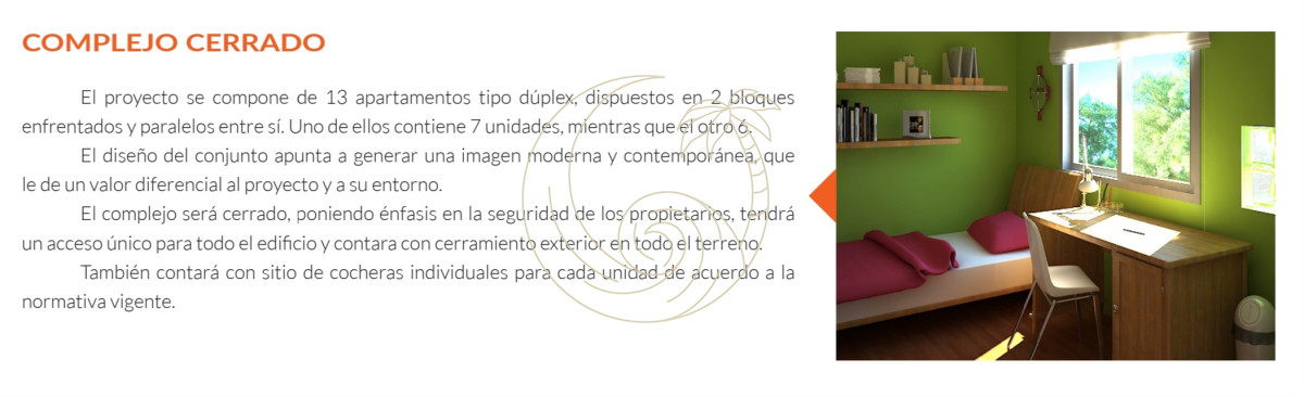 Apartamento ID.21092539 - Duplex en venta con patio, complejo privado, con patio y cochera.
