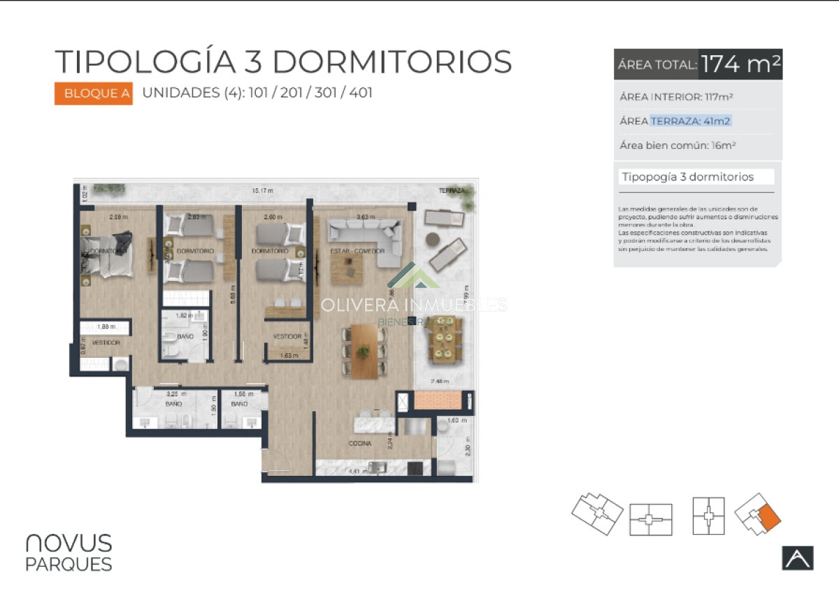 Apartamento ID.12626 - Apartamento en venta de 2 dormitorios en edificio Novus Parques