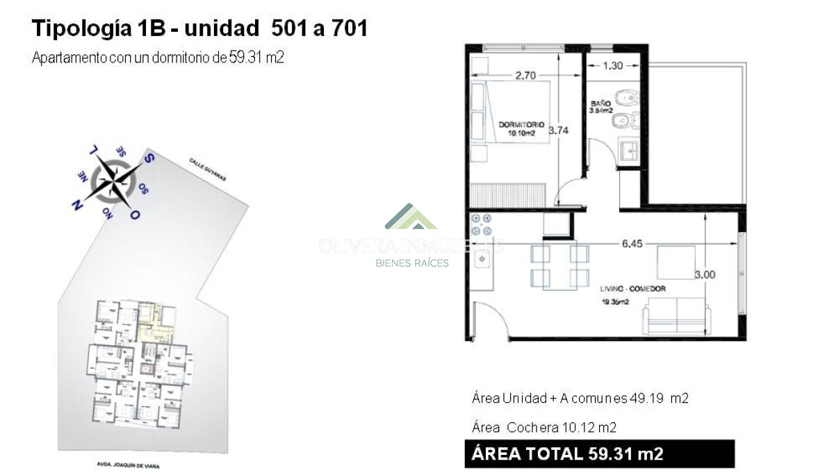 Apartamento ID.12266 - Apartamento en venta de 1 dormitorio en Punta del Este con garage incluido