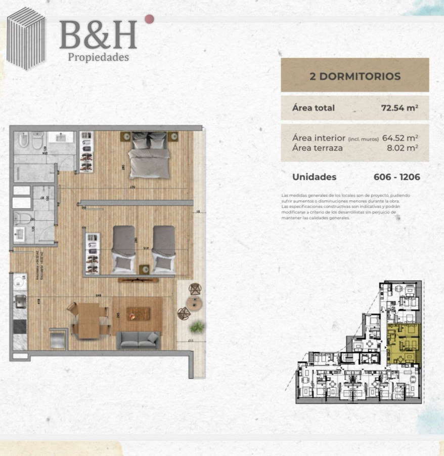 Apartamento ID.7467 - Mansa Tower Apto 2 dormitorios y 2 baños