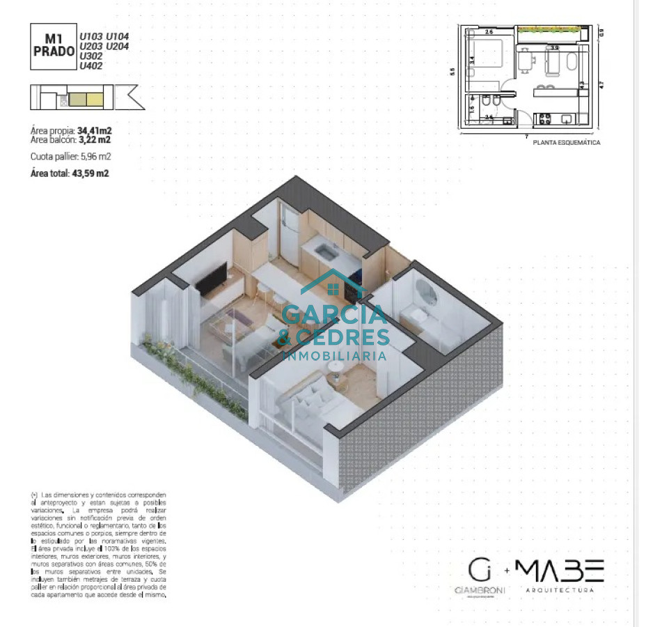 Apartamento ID.97 - EDIFICIO ROMI ROOSEVELT !!!! APTO DE 1 DORM Y DE 2 DORM. A ESTRENAR 