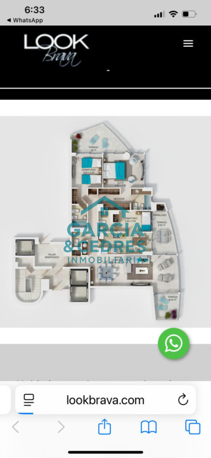 Apartamento ID.25 - VENDO EXCELENTE APTO DE 2 DORM+DEPENDENCIA , 4 BAÑOS EN TORRE LOOK BRAVA